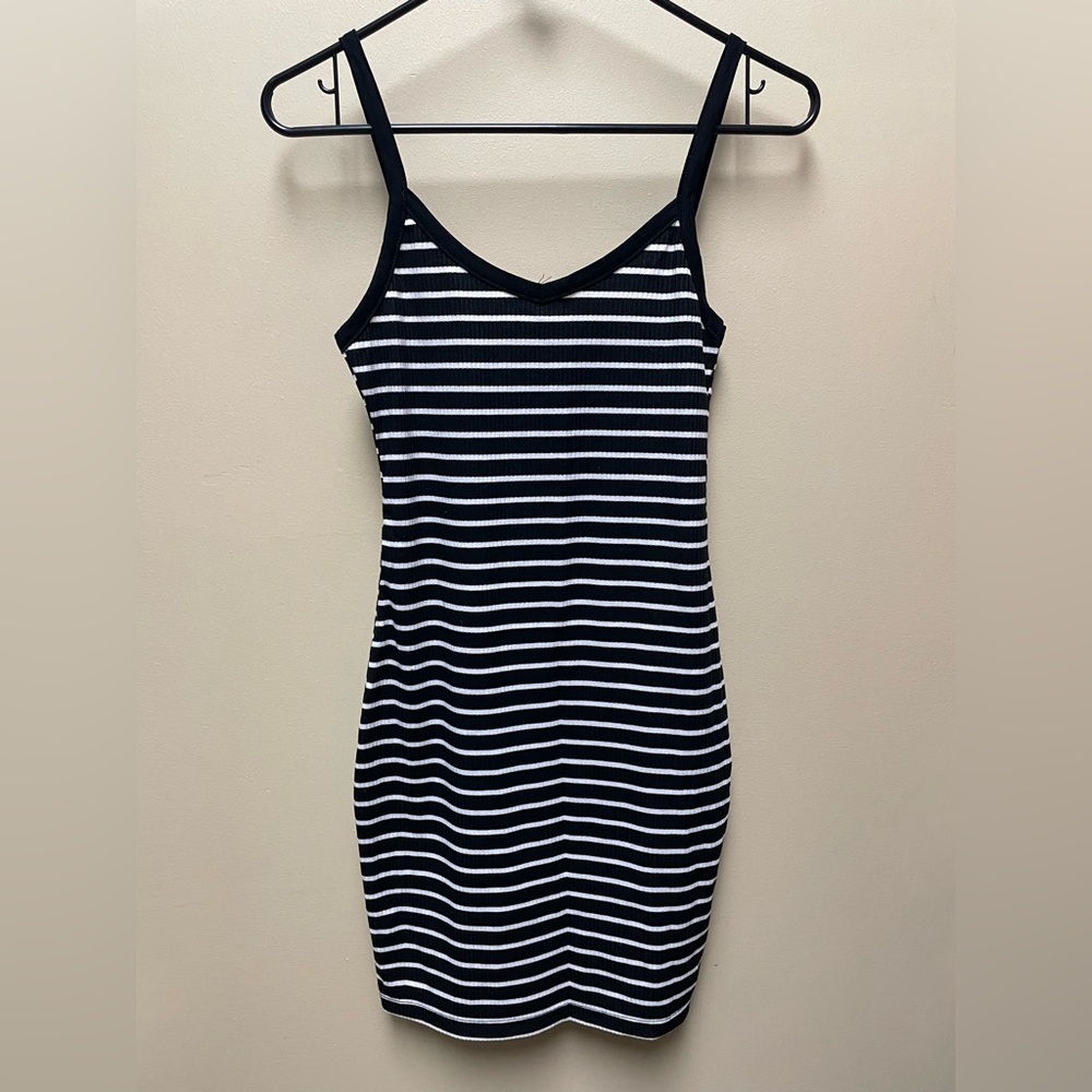 Striped Black and White Dress